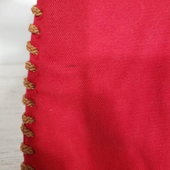 Disney  Winnie the Pooh  Red Canvas Shoulder Bag Handbag Purse  faux leather str - Picture 7 of 10